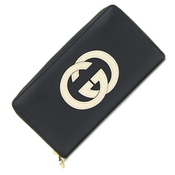 Gucci Ivory GG Wallet long White black leather - Picture 1 of 7
